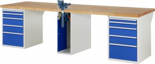 Werkbank 7511A0 | B3000xT900xH890mm | 10xSchublade-TA | 1xSSKL