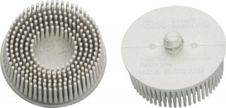 HAZET Ersatz Borstenschleifer Satz ∙ weiß ∙ 2-teilig∙ Roloc® Schnellwechselsystem ∙ ⌀ 50 mm 9033-11-0120/2