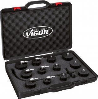 VIGOR Turbosystem-Abdrücker Satz ∙ für Klicksysteme ∙ V4192 ∙ 12-teilig ∙ Anzahl Werkzeuge: 12