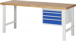 Werkbank 7132A1 | B2000xT700xH840mm | 4xSchublade-VA