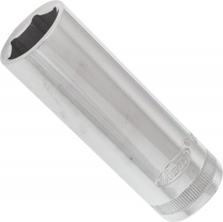 VIGOR Steckschlüsseleinsatz ∙ lang ∙ V2589N ∙ 1/2 Zoll (12,5 mm) Vierkant hohl ∙ Außen Sechskant Profil ∙ SW 18 mm