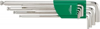 Kugelkopf-Winkelschraubendreher-Satz 10767/9 Bereich 1,5-10 9 St.
