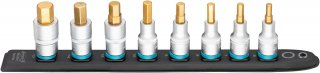 HAZET SmartRail ∙ Flexible Kunststoff-Steckleiste 986-SR/8 ∙ 1/2 Zoll (12,5 mm) Vierkant hohl ∙ Innen Sechskant Profil ∙ 8-teili