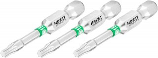 HAZET Bit 2223NSLG-T15/3 ∙ 1/4 Zoll (6,3 mm) Sechskant massiv ∙ Innen TORX® Profil ∙ 3-teilig ∙ SW T15