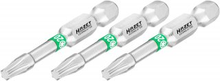HAZET Bit 2223NSLG-T20/3 ∙ 1/4 Zoll (6,3 mm) Sechskant massiv ∙ Innen TORX® Profil ∙ 3-teilig ∙ SW T20