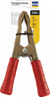 Messingklemme - 300 A - rote Muffe