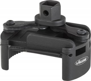 VIGOR Ölfilter-Spannschlüssel ∙ 80 – 115 mm ∙ universal ∙ V4414 ∙ 22 mm Außen-Sechskant | 1/2 Zoll (12,5 mm) Vierkant hohl ∙ 80 -