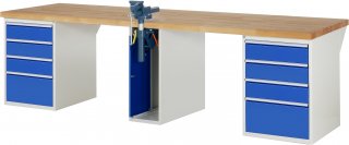 Werkbank 7510A0 | B3000xT900xH890mm | 8xSchublade-VA | 1xSSKL