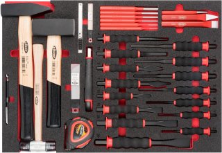 VIGOR Hammer- | Meißel- und Splinttreiber Satz ∙ V6817 ∙ 51-teilig ∙ Anzahl Werkzeuge: 51