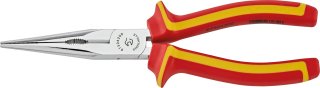 VDE-Telefonzange L.200mm Kopf verchromt Griffe 2-Komponenten-Griffe