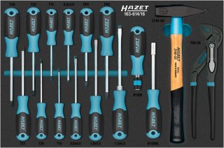 HAZET Werkzeug Satz 163-614/16 ∙ Kreuzschlitz Profil PH | Schlitz Profil | Innen TORX® Profil ∙ 16-teilig ∙ PH1 – PH2 ∙ T10 – T30