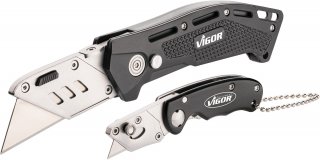 VIGOR Universal Klappmesser Satz ∙ V7099/2 ∙ 2-teilig ∙ Anzahl Werkzeuge: 2