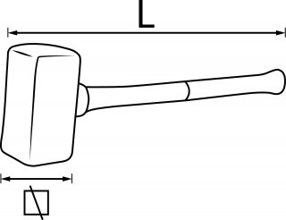 VIGOR Gummihammer 2,5 kg ∙ V2235 ∙ Länge: 490 mm