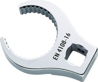 3/8" Crowring-Schlüssel MJ16 Außen-Rohr-D. DN08mm Antrieb 3/8" L.43,8mm