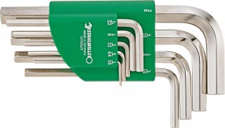 Sechskant-Winkelschraubendreher-Satz 10760a/9 Bereich 1/16-3/8 9 St.