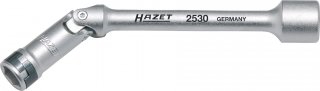 HAZET Glühkerzen Steckschlüssel 2530 ∙ 3/8 Zoll (10 mm) Vierkant hohl ∙ Außen Sechskant-Tractionsprofil ∙ SW 10 mm