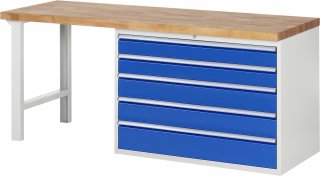 Werkbank 7713A1 | B2000xT700xH840mm | 5xSchublade-VA