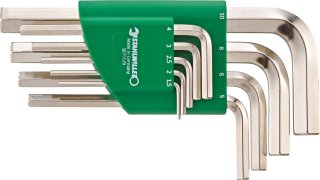 Sechskant-Winkelschraubendreher-Satz 10760/9 Bereich 1,5-10 9 St.
