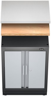 VIGOR Edelstahl-Arbeitsplatte ∙ klein ∙ V6000-0676-X ∙ L x B x H: 676 mm x 500 mm x 40 mm