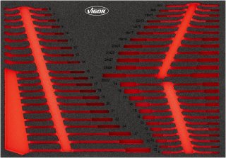 VIGOR Schraubenschlüssel-Einlage ∙ leer ∙ L ∙ V6724N-L ∙ L x B x H: 563 mm x 393 mm x 35 mm