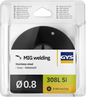 MAG-Edelstahldraht - Ø 0,8 mm - 1 kg Spule S100 - ER308LSi / G19 9LSi