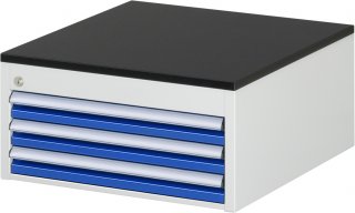 Schubladenschrank L1.2 | B580xT650xH280mm | M-Top-22mm | 3xSchublade-VA