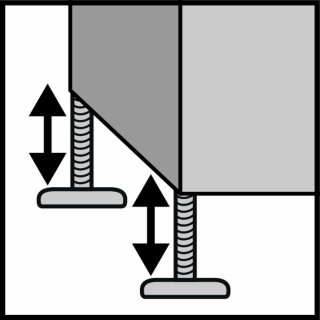VIGOR Unterschrank-Erweiterungsrahmen ∙ V6000-042XL ∙ L x B x H: 861 mm x 200 mm x 953 mm