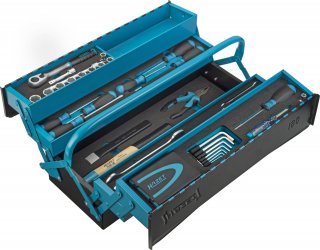 HAZET Metall-Werkzeugkasten ∙ mit Sortiment 190/79 ∙ 79-teilig ∙ 2 – 22 ∙ PH1 – PH3 ∙ PZ1 – PZ3 ∙ T10 – T40