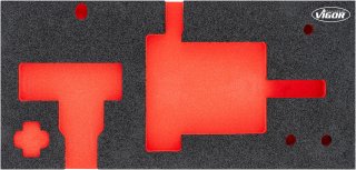 VIGOR Weichschaumeinlage ∙ leer ∙ V4921N-L ∙ L x B x H: 393 mm x 188 mm x 35 mm