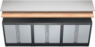 VIGOR Holz-Arbeitsplatte ∙ groß ∙ V6000-02588 ∙ L x B x H: 2588 mm x 500 mm x 40 mm