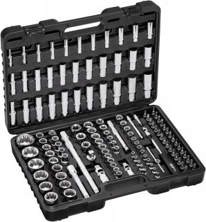 VIGOR Steckschlüssel Satz ∙ V5461 ∙ 1/4 Zoll (6,3 mm) Vierkant hohl | 3/8 Zoll (10 mm) Vierkant hohl | 1/2 Zoll (12,5 mm) Vierkant
