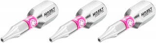 HAZET Bit 2223N-T7H/3 ∙ 1/4 Zoll (6,3 mm) Sechskant massiv ∙ Tamper Resistant TORX® Profil ∙ 3-teilig ∙ SW T7H