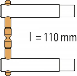 Elektrodenarm PX1 x 2 - LG 110 mm - standard Arm Elektrodenarm PX1 x 2 - LG 110 mm - standard Arm