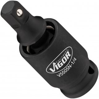 VIGOR Schlagschrauber Gelenkstück ∙ V5505N-1/4 ∙ 1/4 Zoll (6,3 mm) Vierkant hohl ∙ 1/4 Zoll (6,3 mm) Vierkant massiv