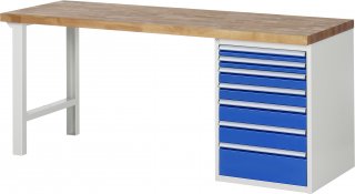 Werkbank 7517A1 | B2000xT700xH840mm | 7xSchublade-VA