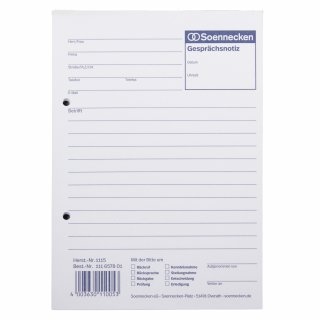 Soennecken Gesprächsnotiz 1115 DIN A5 50Blatt weiß