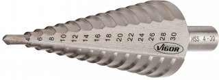 VIGOR HSS-Stufenbohrer ∙ 4 – 30 mm ∙ V2396 ∙ 4 - 30 mm