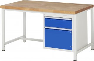 Werkbank höhenverstellbar 8152A1 | B1500xT900xH840-1040mm | 1xSchublade-TA | 1xTür