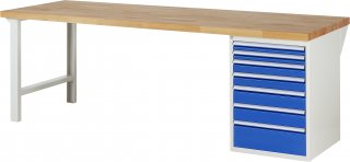 Werkbank 7517A1 | B2500xT900xH890mm | 7xSchublade-TA