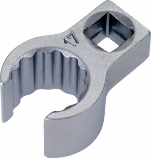 HAZET Ringschlüssel ∙ offen 848Z-17 ∙ 3/8 Zoll (10 mm) Vierkant hohl ∙ Außen Doppelsechskant Profil ∙ SW 17 mm ∙ Innenvierkant 1