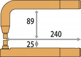 Elektrodenarm X6 x 2 - LG 220 mm + Kappen Typ A Elektrodenarm X6 x 2 - LG 220 mm + Kappen Typ A