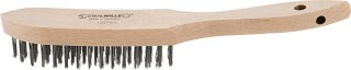 Stahldrahtbürste L.285mm Stahldraht glatt 0,35 mm 5-reihig