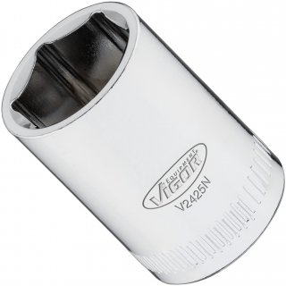 VIGOR Steckschlüsseleinsatz ∙ V2425N ∙ 1/4 Zoll (6,3 mm) Vierkant hohl ∙ Außen Sechskant Profil ∙ SW 13 mm