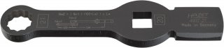 HAZET Schlag-Ringschlüssel ∙ mit 2 Schlagflächen 4937-21 ∙ 3/4 Zoll (20 mm) Vierkant hohl ∙ Außen Doppelsechskant Profil ∙ SW 21