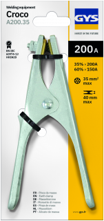 Masseklemme CROCO A200.35 - 200 A - 35 mm² - Blister