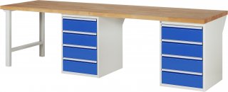 Werkbank 7509A8 | B3000xT900xH890mm | 8xSchublade-VA
