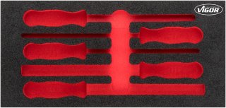 VIGOR Weichschaumeinlage ∙ leer ∙ V5072-L ∙ L x B x H: 393 mm x 188 mm x 35 mm