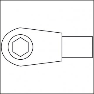 HAZET Bit Einsteck-Umschaltknarre 6408 ∙ 9 x 12 mm Einsteck-Vierkant massiv ∙ 1/4 Zoll (6,3 mm) Sechskant hohl ∙ Länge: 46,5 mm
