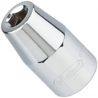 VIGOR Bit Adapter ∙ V2647N ∙ 1/2 Zoll (12,5 mm) Vierkant hohl ∙ 5/16 Zoll (8 mm) Sechskant hohl ∙ 37 mm