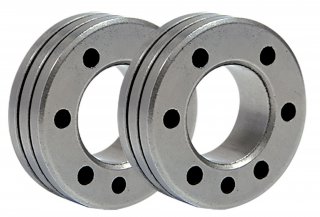 2 Drahtführungsrollen - Typ C - Ø 1,6/2,0 mm - Fülldraht - (Edel)Stahl